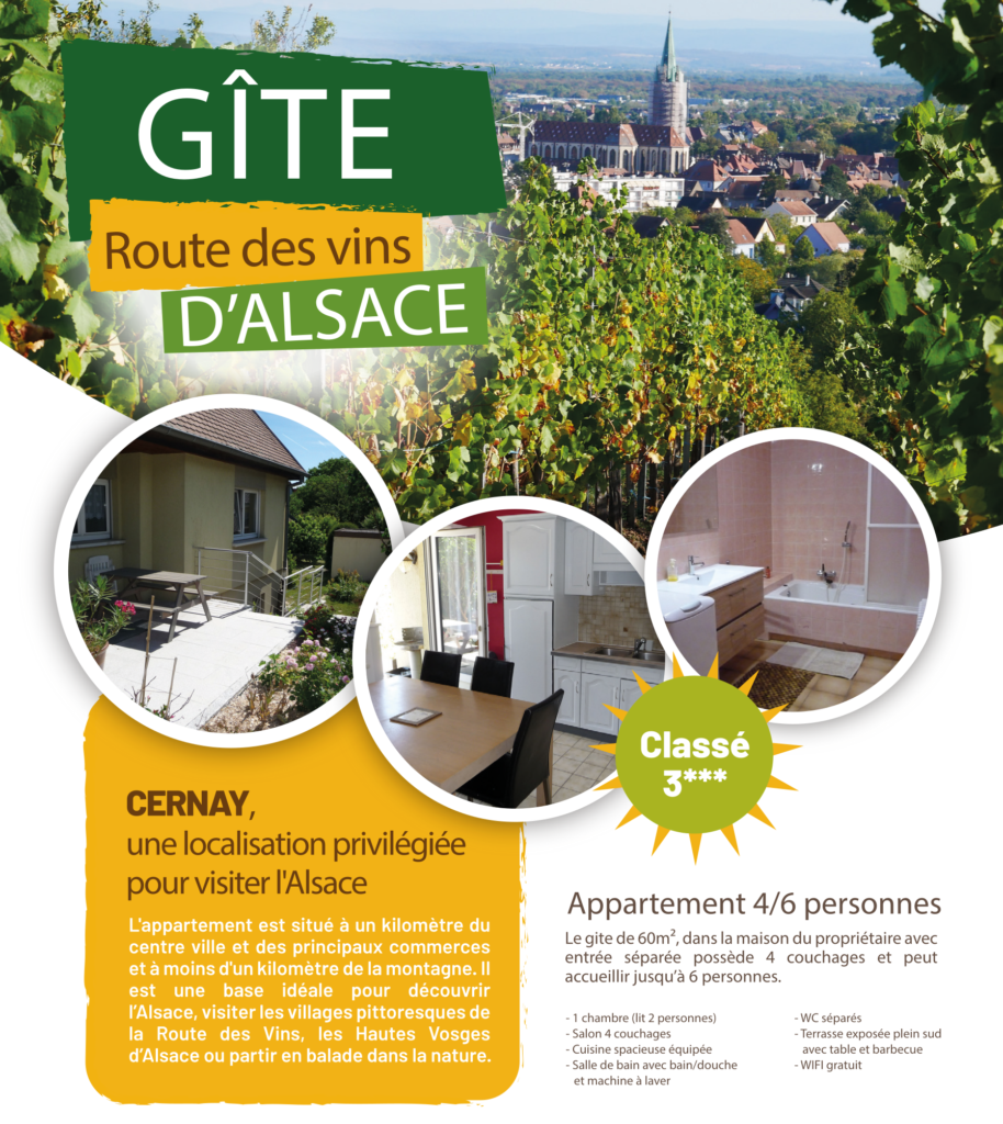 Gite Route des Vins d’Alsace Cernay