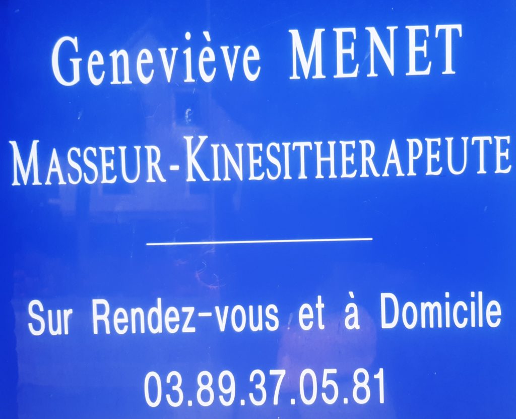 MENET Geneviève Kinésithérapeute