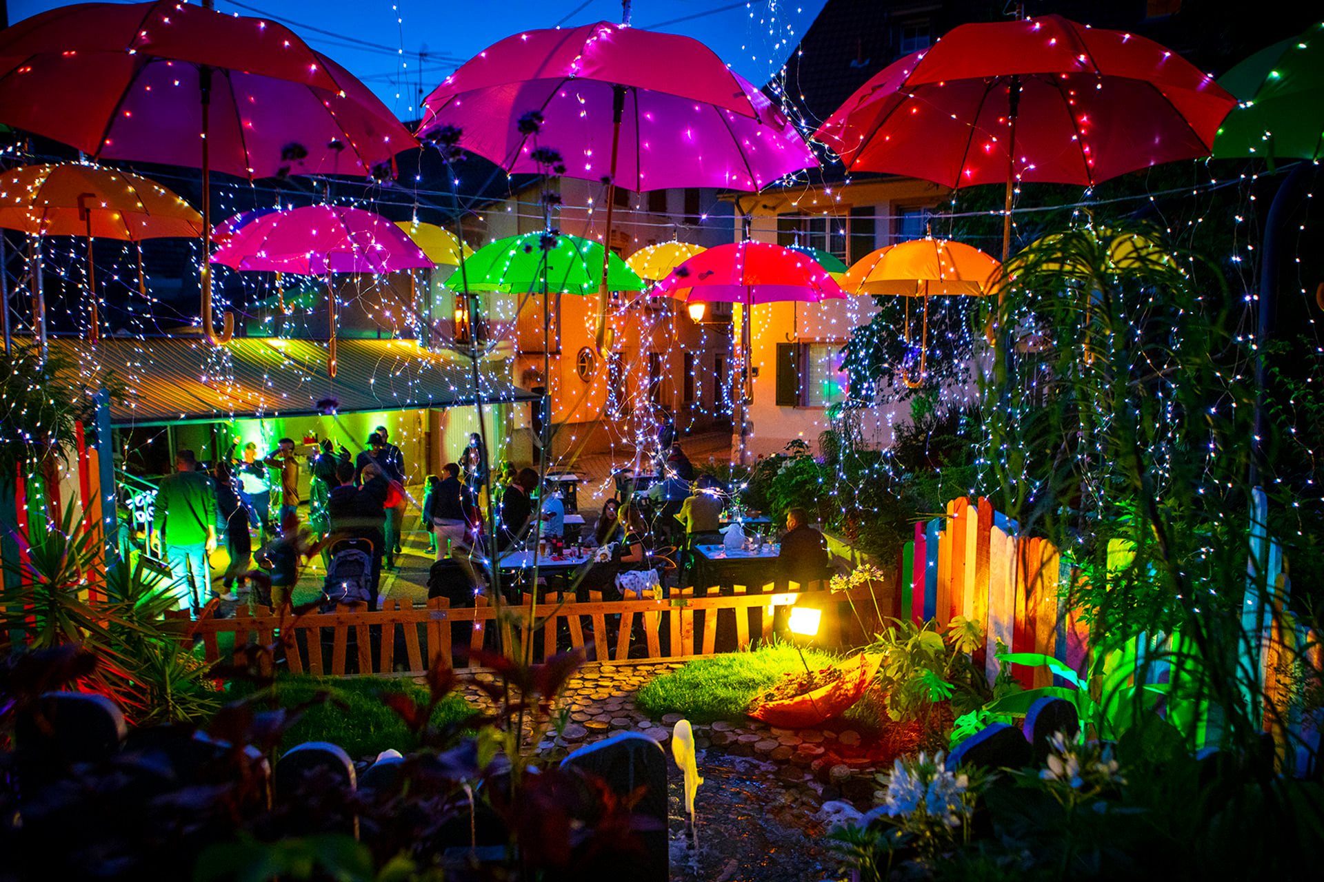 image de masevaux de nuit pour le concours des plus beaux centre ville de France